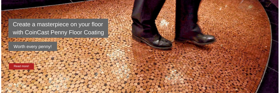 Coin Cast penny floor coating
